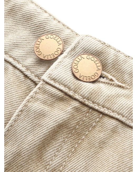 GOELIA Natural 100% Cotton Denim Adjustable Waist Jeans