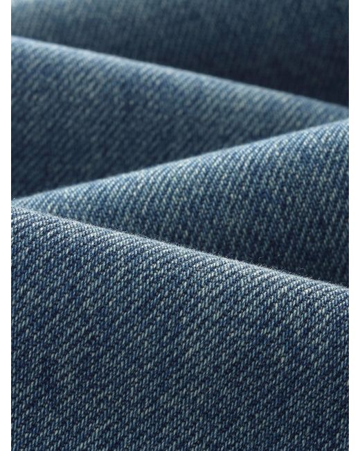 GOELIA Blue 100% Cotton Denim Straight Leg Jeans