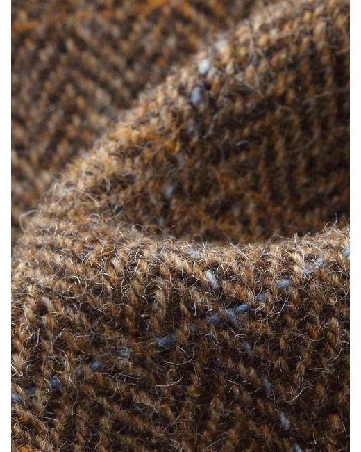 GOELIA Brown [Preview] 100% Wool Plaid Collarless Blazer