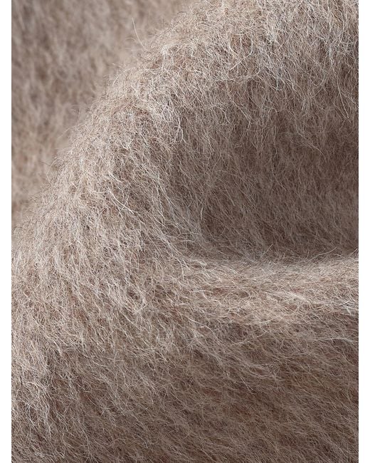 GOELIA Natural Alpaca Wool Blend Round Neck Jacket