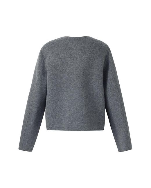 GOELIA Blue Alpaca Wool Double-Faced Jacket