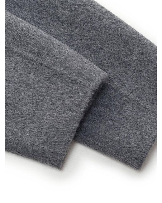 GOELIA Blue Alpaca Wool Double-Faced Jacket