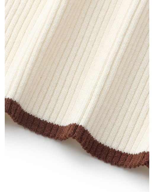 GOELIA Natural Tencel Blend Contrast Trim Zip-Up Cardigan