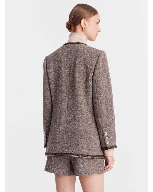 GOELIA Gray Wool Single-Breasted Jacket