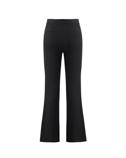 GOELIA Black Slim Micro-Flared Pants