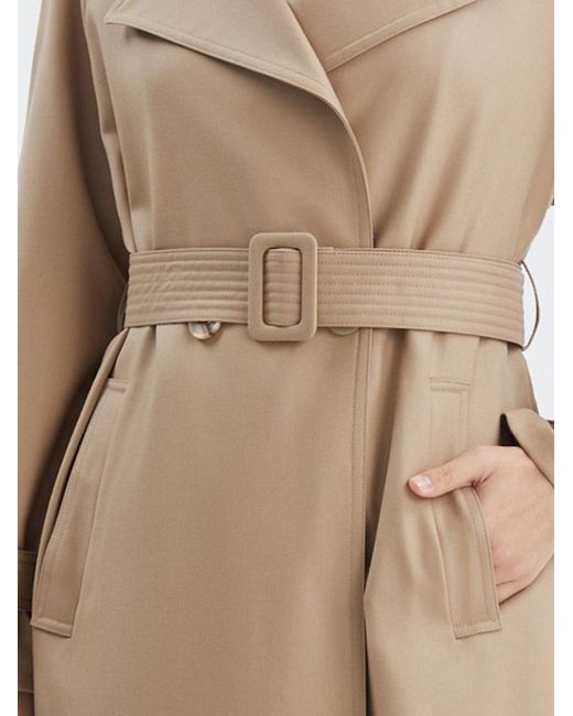 Worsted Woolen Double-Breasted Trench Coat