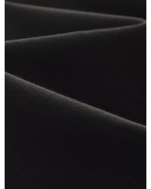 GOELIA Black Tencel Blend Contrast Trim Knit Mini Dress