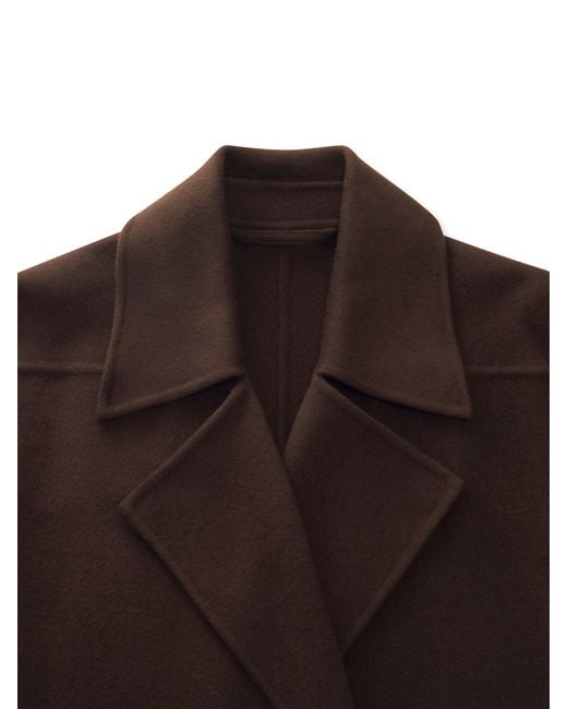 GOELIA Multicolor 100% Wool Double-Faced Wrap Overcoat