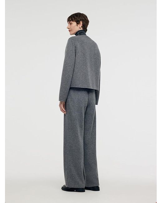 GOELIA Blue Alpaca Wool Double-Faced Jacket