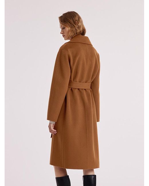 GOELIA Brown Wool And Cashmere Double-Faced Coat