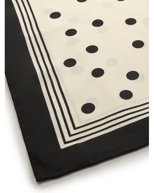 GOELIA Multicolor Polka Dots Printed 90 Square Pure Silk Scarf