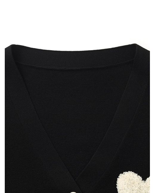 GOELIA White V-Neck Cut-Out Knitted Top And Half Skirt Two-Piece Set