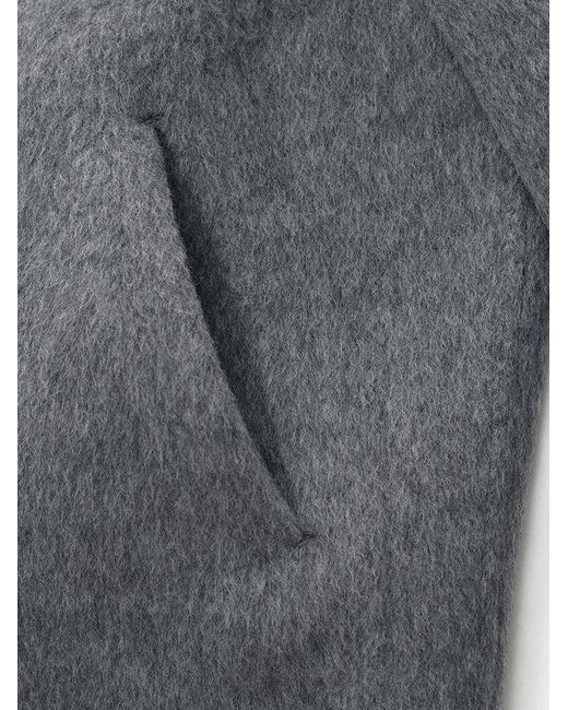 GOELIA Blue Alpaca Wool Double-Faced Jacket