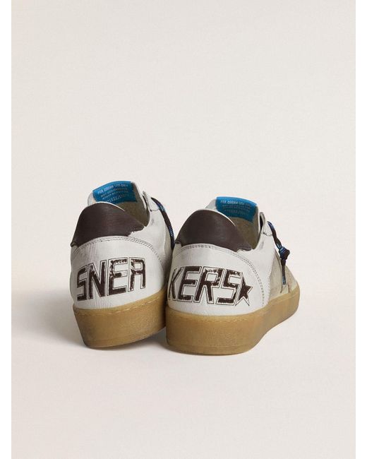 Golden Goose Deluxe Brand Natural Ball Star Ltd With Foiled Crackle Leather Star And Leather Heel Tab for men