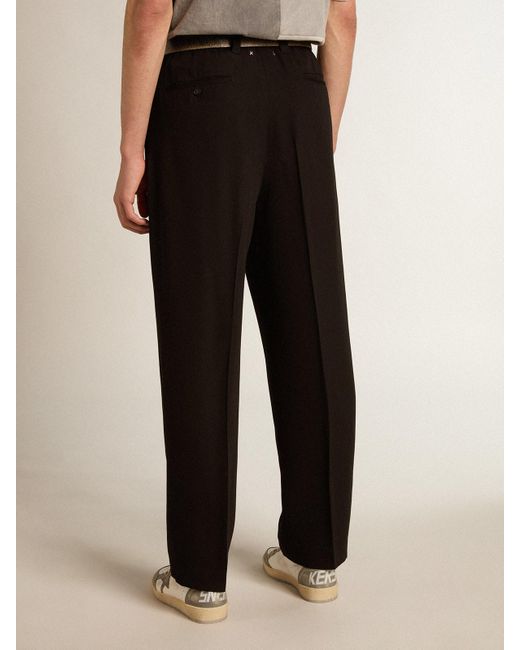 Golden Goose Deluxe Brand Black Wool And Viscose Blend Pants