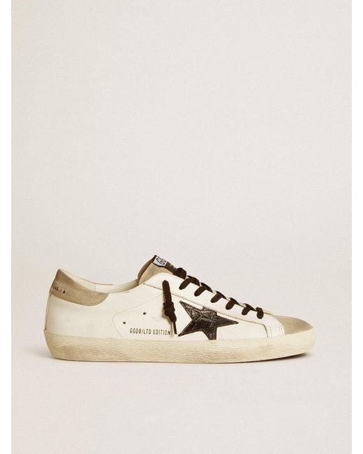 Golden Goose Super-Star Ltd With Croc-Print Leather Star And