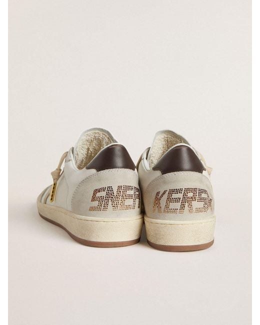 Ball Star Ltd Donna Con Stella Dorata E Talloncino Nero, Donna, Taglia di Golden Goose Deluxe Brand in Natural