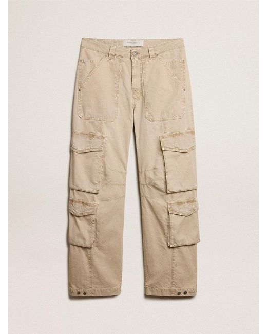 Pantalon Cargo Pour Homme En Coton Kaki, , Taille Golden Goose Deluxe Brand en coloris Natural