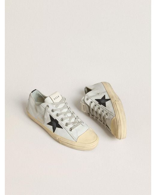 V-Star En Cuir Avec Étoile Et Contrefort En Cuir À Imprimé Crocodile Noir, Homme, Taille Golden Goose Deluxe Brand pour homme en coloris Natural