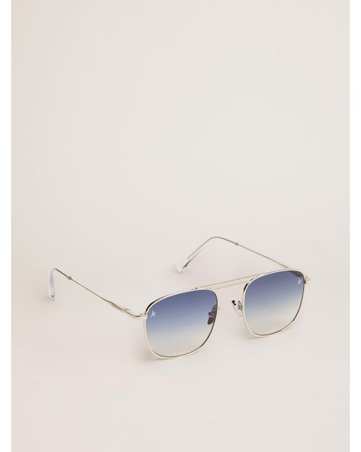 Golden Goose Deluxe Brand Blue Sunframe Roger Aviator Model With Frame for men