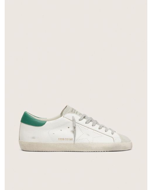 Super-Star Pour Homme Avec Étoile Ajourée Et Contrefort Vert, Homme, Taille Golden Goose Deluxe Brand pour homme en coloris Natural
