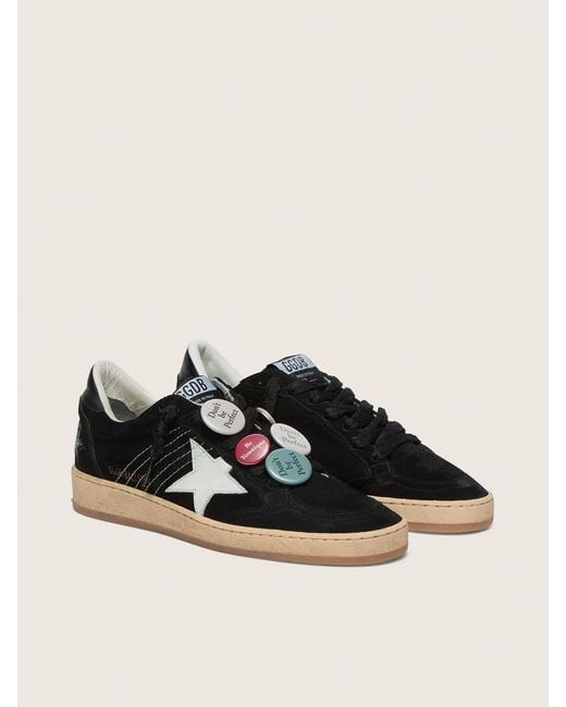 Ball Star Ltd Pour Homme En Cuir Velours Noir Avec Lacets Skins, Homme, Taille Golden Goose Deluxe Brand pour homme en coloris Black
