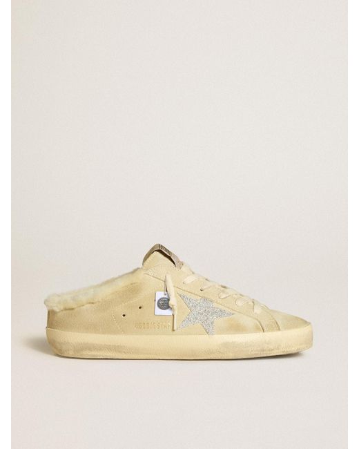 Super-Star Sabot Con Stella di Golden Goose Deluxe Brand in Natural