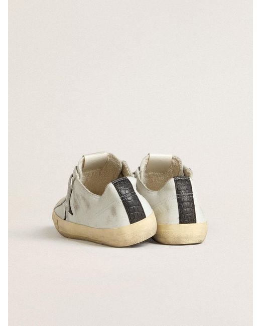 V-Star En Cuir Avec Étoile Et Contrefort En Cuir À Imprimé Crocodile Noir, Homme, Taille Golden Goose Deluxe Brand pour homme en coloris Natural