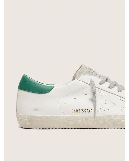 Super-Star Pour Homme Avec Étoile Ajourée Et Contrefort Vert, Homme, Taille Golden Goose Deluxe Brand pour homme en coloris Natural