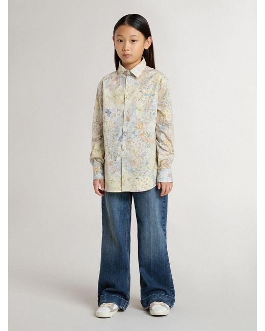 Camicia Da Bambina di Golden Goose Deluxe Brand in Natural
