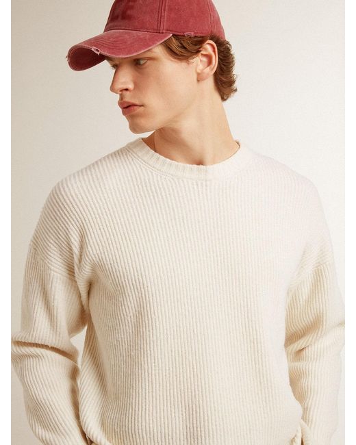 Golden Goose Deluxe Brand Natural Crew-Neck Sweater for men