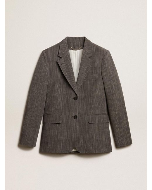 Golden Goose Deluxe Brand Gray ’S Single-Breasted Wool Blend Jacket