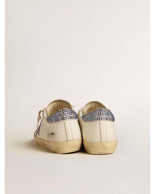 Super-Star Ltd Pour Femme Avec Étoile Et Contrefort En Daim Avec Cristaux Swarovski, Femme, Taille Golden Goose Deluxe Brand en coloris Natural