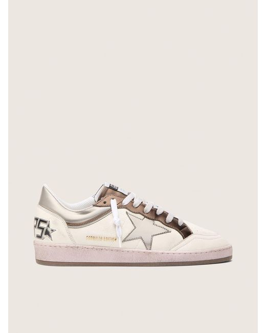 Ball Star Ltd Pour Homme En Cuir Nappa Avec Étoile Et Empiècements Biosourcés Lamés, Homme, Taille Golden Goose Deluxe Brand pour homme en coloris Natural