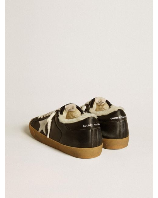 Super-Star En Cuir Nappa Matelassé Avec Étoile En Cuir Et Doublure En Shearling, Homme, Taille Golden Goose Deluxe Brand pour homme en coloris Multicolor