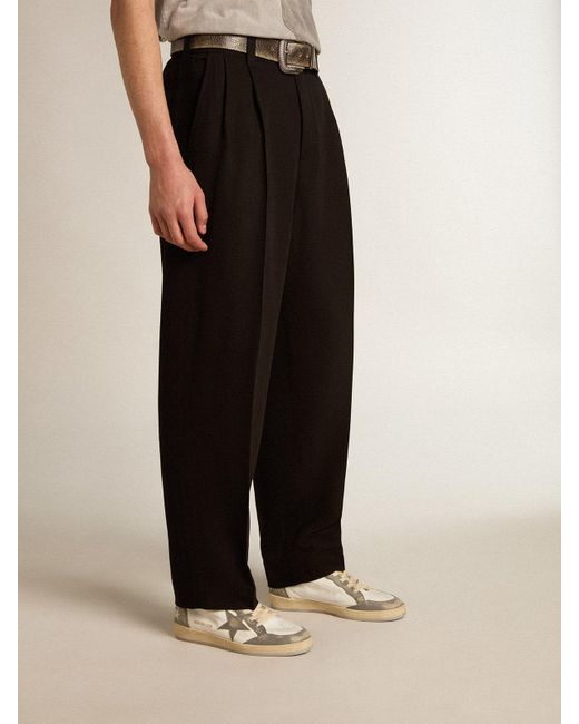 Golden Goose Deluxe Brand Black Wool And Viscose Blend Pants
