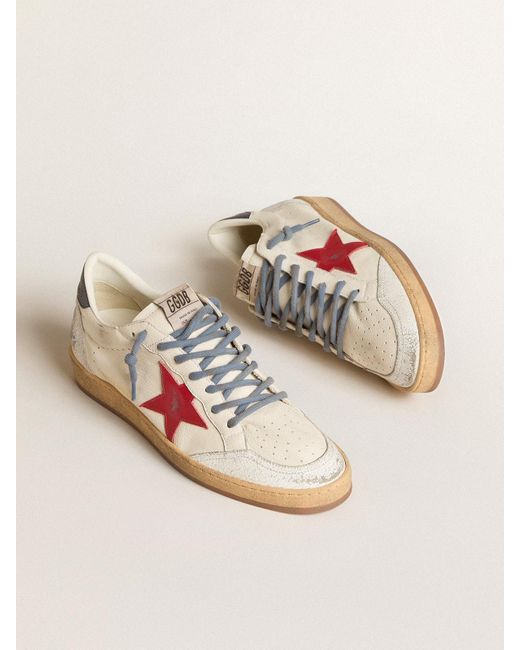 スニーカー Golden  Deluxe Brand Ball Star Ball Star low-top leather sneakers GOLDEN GOOSE DELUXE BRAND