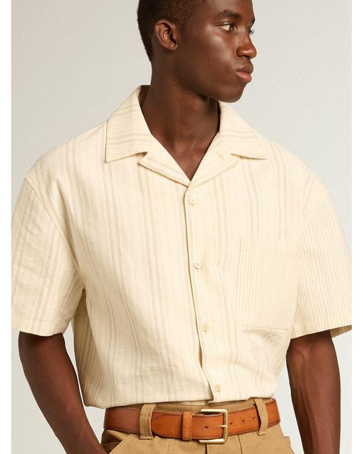 Golden Goose Deluxe Brand Natural 'Short-Sleeved Shirt