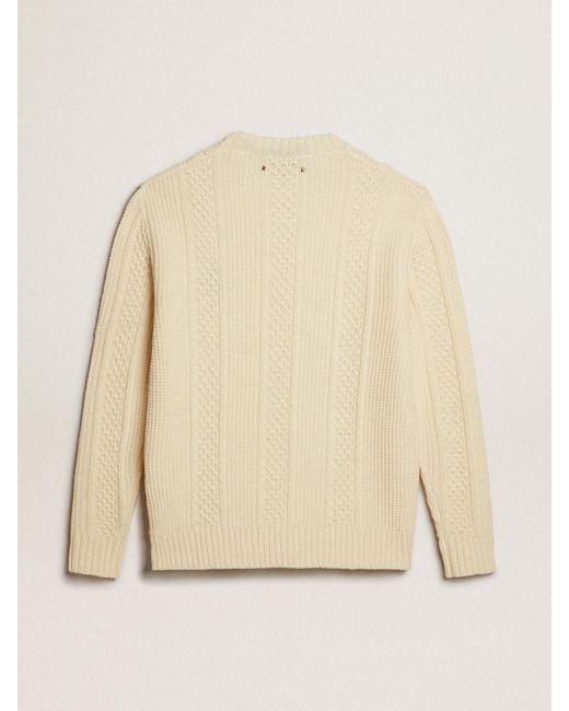 Golden Goose Deluxe Brand Natural Round-Neck Sweater for men