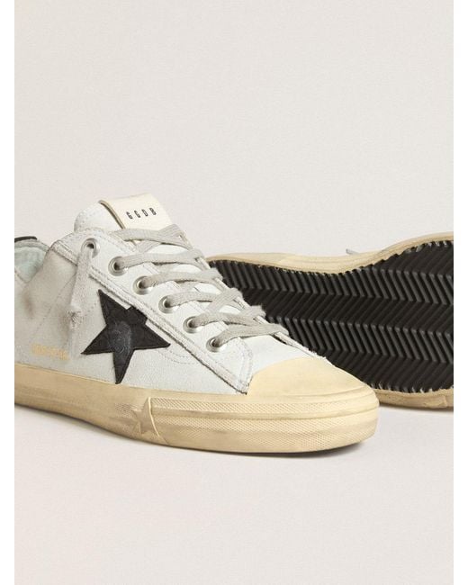 V-Star En Cuir Avec Étoile Et Contrefort En Cuir À Imprimé Crocodile Noir, Homme, Taille Golden Goose Deluxe Brand pour homme en coloris Natural