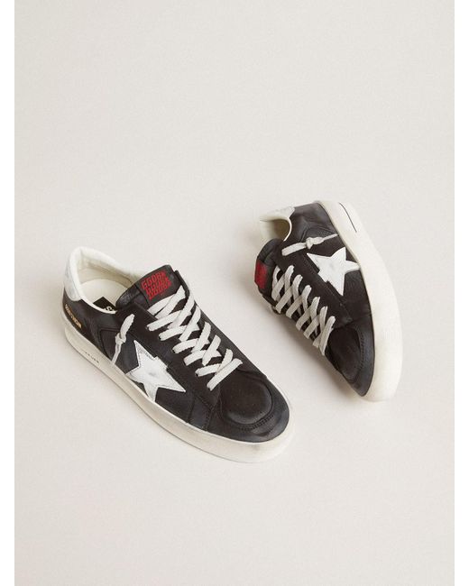 Stardan En Cuir Nubuck Et Résille Noirs Avec Étoile Et Contrefort En Cuir Gris, Homme, Taille Golden Goose Deluxe Brand pour homme en coloris Natural
