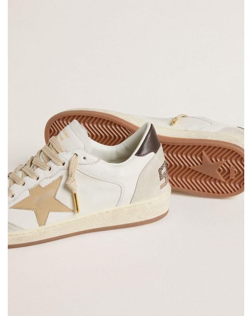 Ball Star Ltd Donna Con Stella Dorata E Talloncino Nero, Donna, Taglia di Golden Goose Deluxe Brand in Natural
