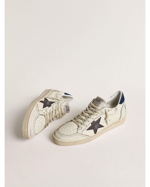 Golden Goose Deluxe Brand Natural Ball Star With Star And Suede Heel Tab for men