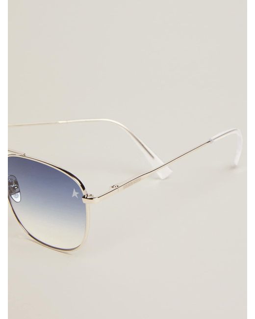 Golden Goose Deluxe Brand Blue Sunframe Roger Aviator Model With Frame for men