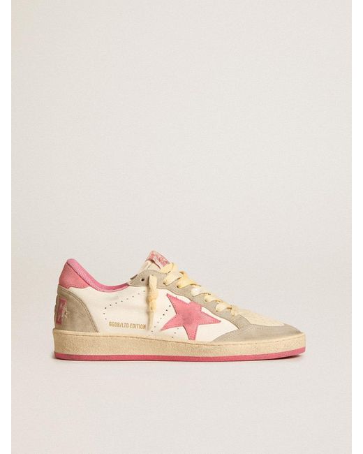 スニーカー GOLDEN  'Ball Star 2' sneakers Pink Golden Goose White Ballstar Sabot Nappa Upper Leather with