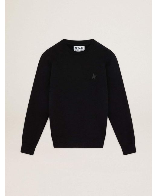 Felpa Archibald Collezione Star Di Colore Nero Con Stella Ton Sur Ton Sul Davanti, Uomo, Taglia di Golden Goose Deluxe Brand in Black da Uomo