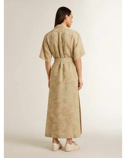 Golden Goose Deluxe Brand Natural Short-Sleeved Shirt Dress