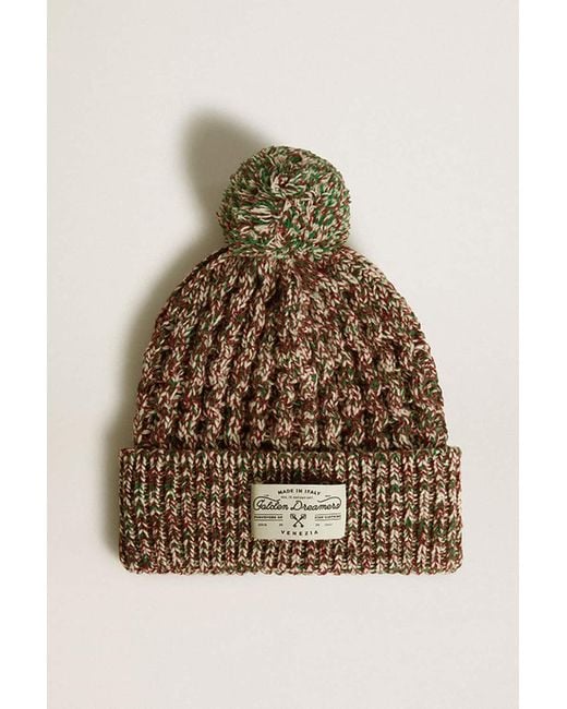 Golden Goose Deluxe Brand Natural Multicolored Wool Beanie With Pompom for men