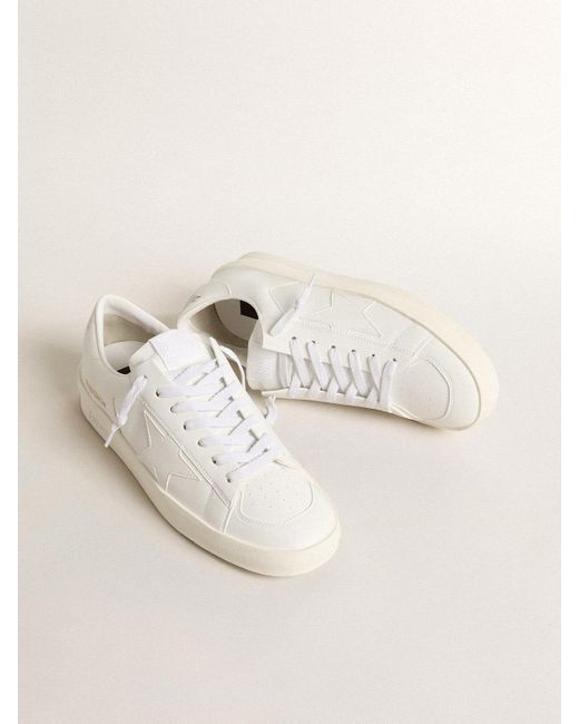 Stardan Uomo Bio-Based Con Stella E Talloncino Bianchi, Uomo, Taglia di Golden Goose Deluxe Brand in Natural