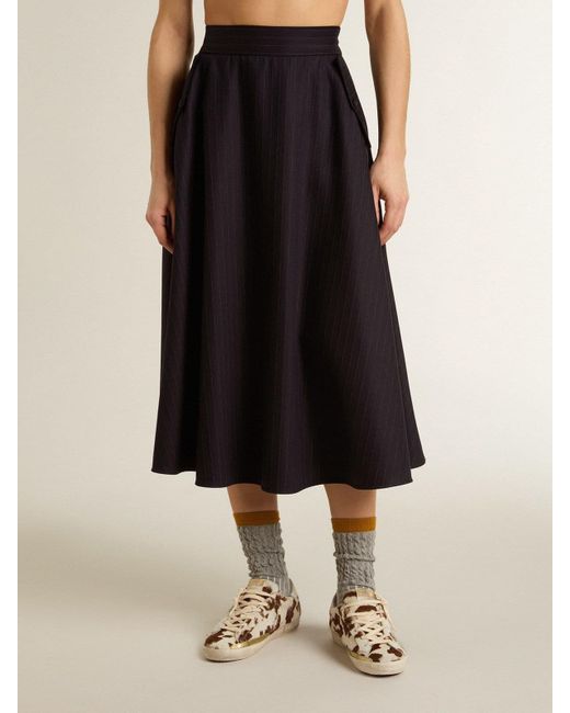 Golden Goose Deluxe Brand Black Midnight Wool Skirt